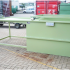 Disinfection bin with fork-lift frame