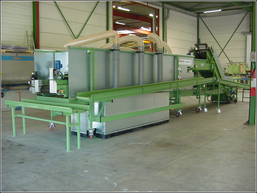 Coating line van P-Viation voor o.a. lelies